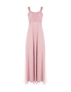 Vestido Longo Em Tule Elástico Com Laço Nas Costas Rinascimento