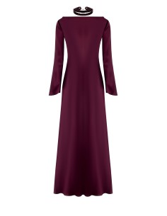 Vestido longo estilo slip em cetim com mangas 3/4 Rinascimento 2