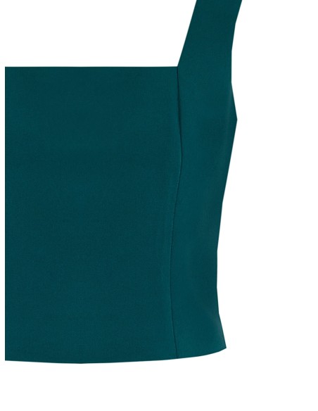 Top em tecido técnico com decote quadrado Rinascimento