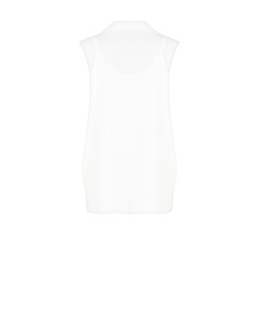 Top amplo assimétrico em cetim com decote em argola e top de alças integrado Rinascimento 2