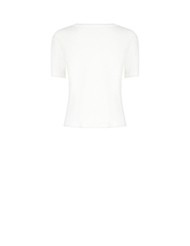 T-Shirt Regular em viscose com estampa do logo Rinascimento