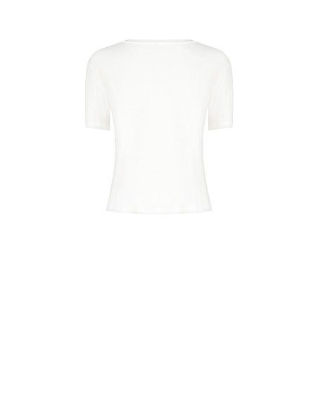T-Shirt Regular em viscose com estampa do logo Rinascimento