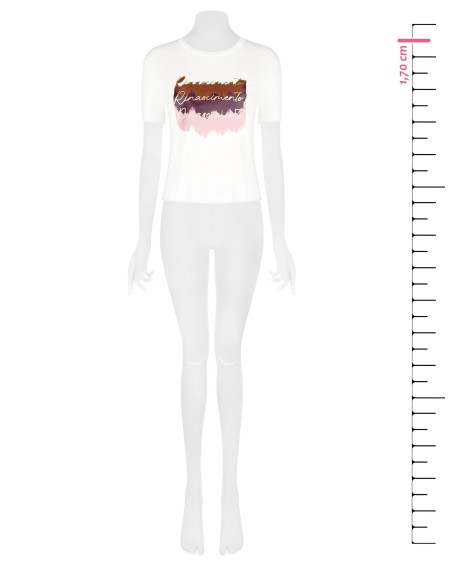 T-shirt regular em viscose com estampa do logótipo Rinascimento