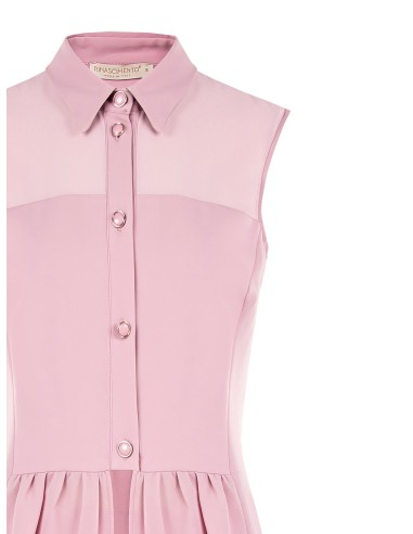 Blusa em georgette com folho e botões joia Rinascimento