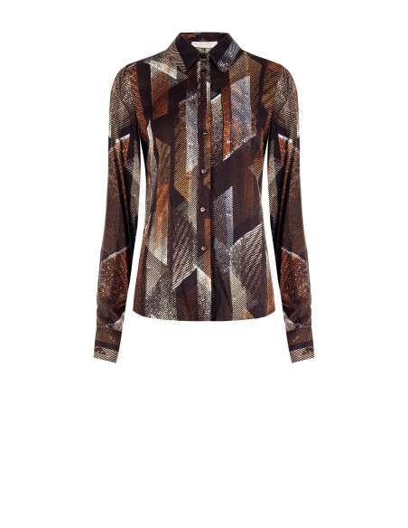 Camisa Ajustada em Viscose Rinascimento