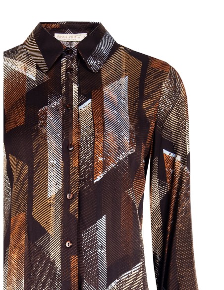 Camisa Acinturada em Viscose Rinascimento