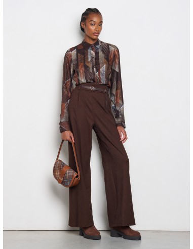 Camisa acinturada em viscose Rinascimento