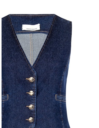 Colete em ganga elástica Rinascimento