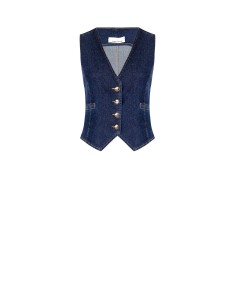 Colete em denim elástico Rinascimento