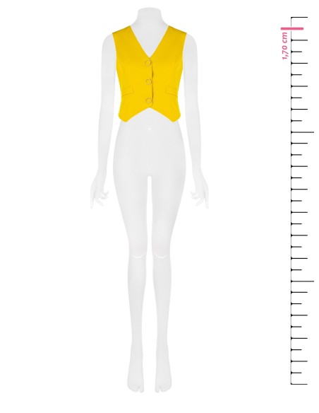 Colete com 3 botões em tecido técnico Rinascimento