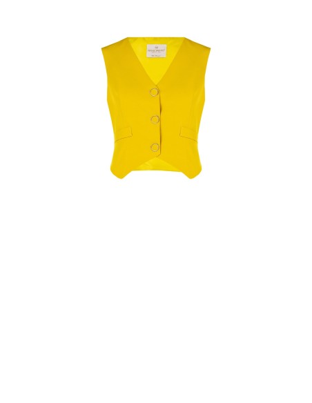 Colete de 3 Botões em Tecido Técnico Rinascimento