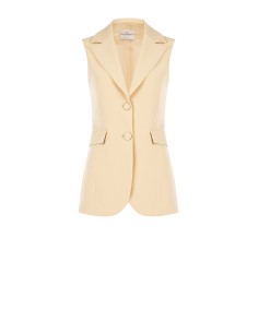 Colete Cintado Corte Longo Em Tecido Técnico Rinascimento