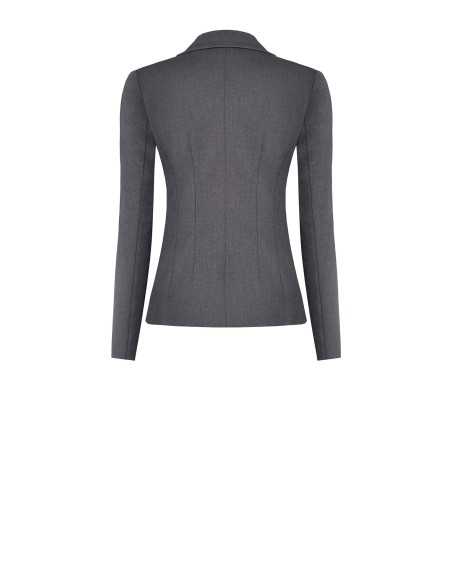 Blazer cinturado de abotoamento duplo em poliviscose Rinascimento