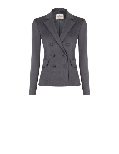 Blazer entalhado de duplo peito em poliviscose Rinascimento