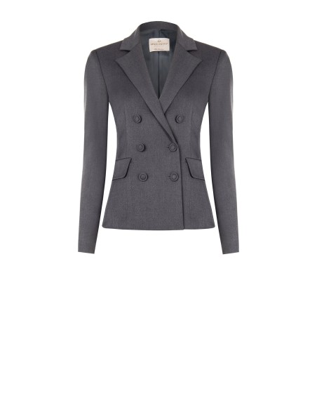 Blazer entalhado de duplo peito em poliviscose Rinascimento