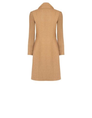 Casaco Longo Bege com Cachecol Integrado Rinascimento