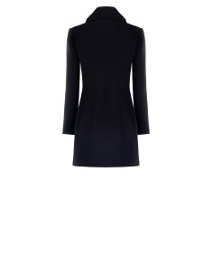 Casaco longo cintado em mistura de lã com detalhe frontal acolchoado em pele sintética Rinascimento 2