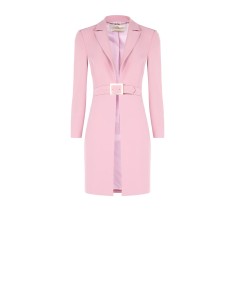 Blazer longo com efeito de casaco em tecido técnico com fivela Rinascimento