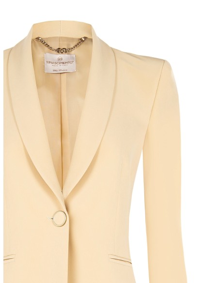 Blazer Acinturado Em Tecido Técnico Rinascimento