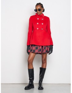 Casaco Curto Estruturado com Ombreiras e Bolsos Laterais Rinascimento