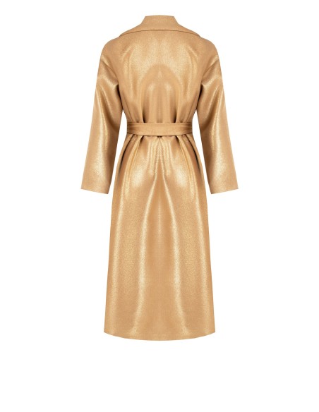 Casaco longo com acabamento em glitter e maxi bolsos Rinascimento