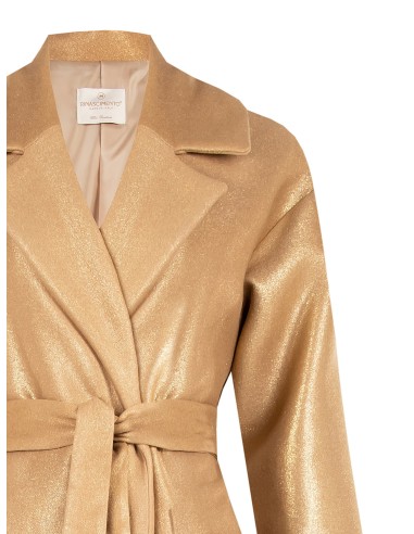 Casaco Longo Com Acabamento Glitter E Maxi Bolsos Rinascimento