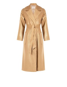 Casaco Longo com Acabamento Glitter e Maxi Bolsos Rinascimento