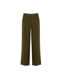 Calças Direitas Cropped com Bolsos Frontais Rinascimento