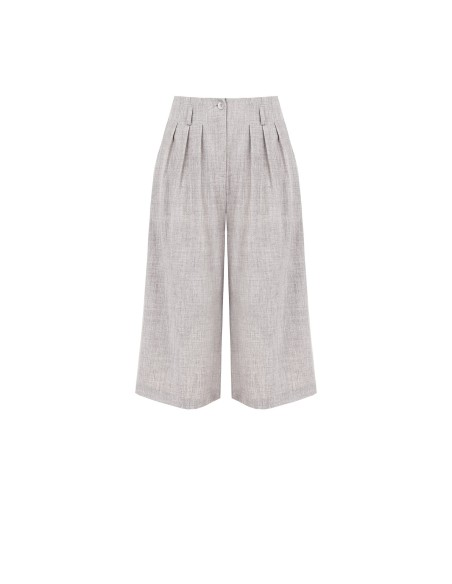 Calças culotte com duas pinças e bolsos Rinascimento
