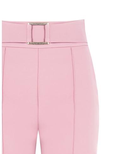 Calças Palazzo em Tecido Técnico com Fivela Rinascimento