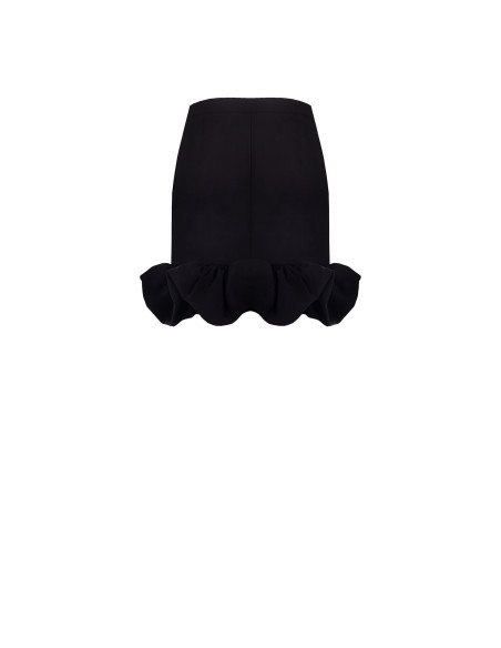 Mini-saia com Folho a Balão em Tecido Técnico Rinascimento