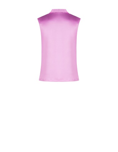 Blusa De Cetim Plissada Com Decote Em Anel Rinascimento - Vestiti Firmati Life Smiles