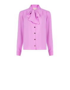 Camisa De Cetim Fluida Com Laço Rinascimento - Vestiti Firmati Life Smiles