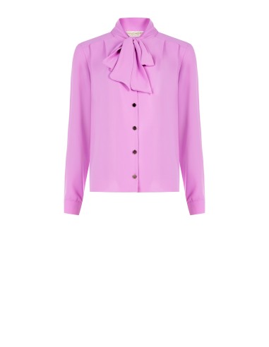 Camisa De Cetim Fluida Com Laço Rinascimento - Vestiti Firmati Life Smiles