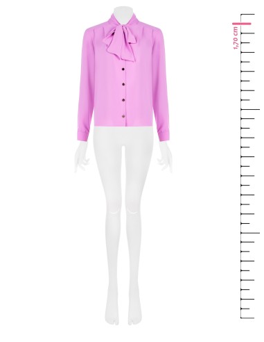 Camisa De Cetim Fluida Com Laço Rinascimento - Vestiti Firmati Life Smiles