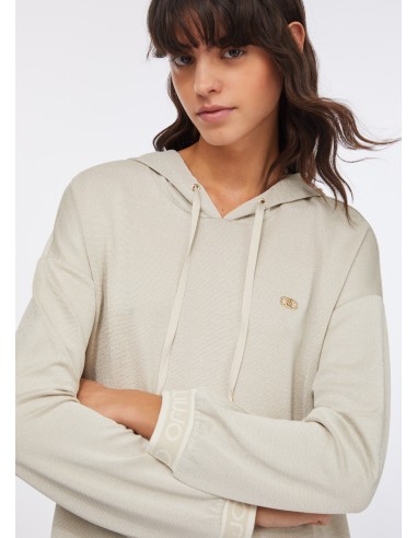 Sweat Lurex® com capuz Liu Jo