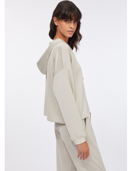 Sweat Lurex® com capuz Liu Jo