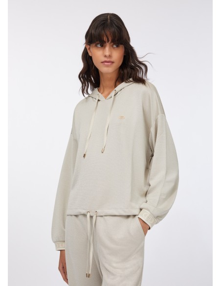 Sweat Lurex® com Capuz Liu Jo