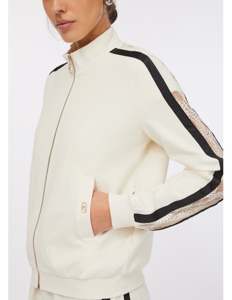 Sweatshirt de algodão com renda Liu Jo