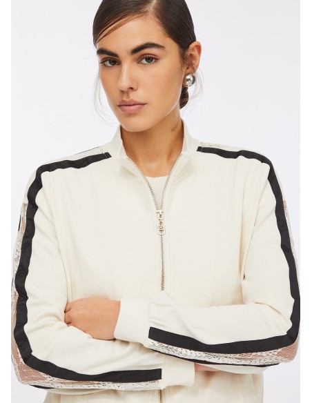 Sweatshirt de algodão com renda Liu Jo