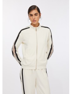 Sweatshirt de algodão com renda Liu Jo