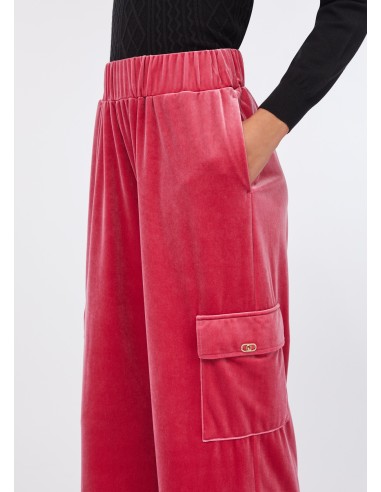 Calças de jogging em chenilha com logótipo Liu Jo