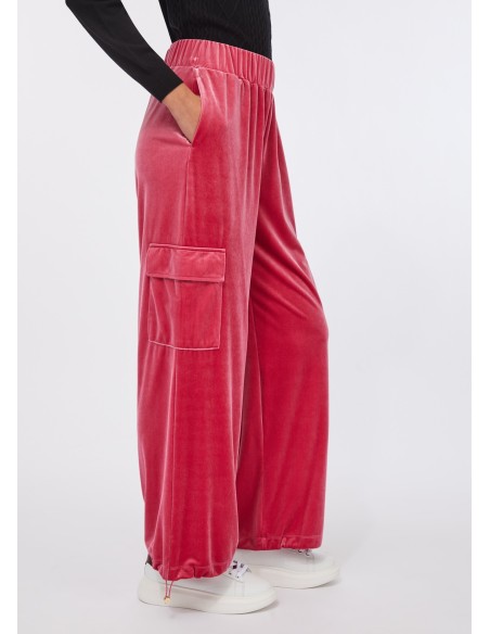 Calças de jogging em chenille com logótipo Liu Jo