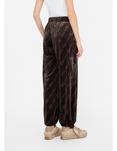 Calças de jogging em chenille com logótipo Liu Jo