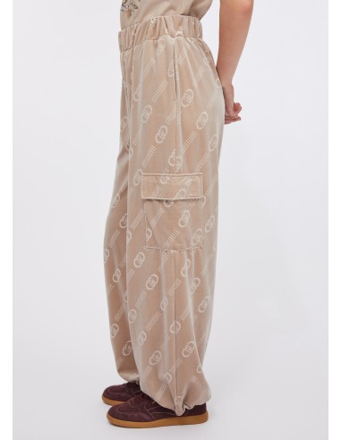 Calças de jogging em chenille com logótipo Liu Jo