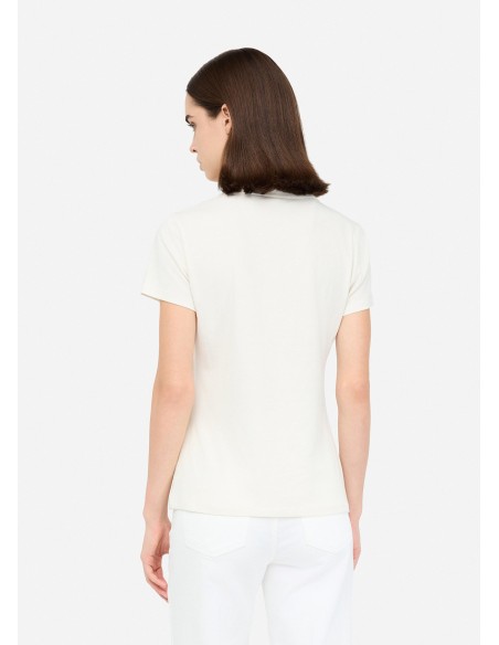 T-shirt com estampado laminado Liu Jo