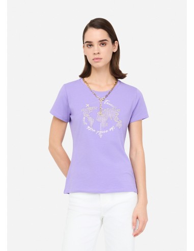 T-shirt com estampa laminada Liu Jo