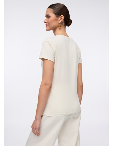 T-shirt com Estampa Laminada Liu Jo