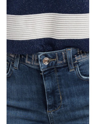 Denim com corpete e strass Liu Jo