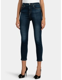 Calças skinny cropped em denim Liu Jo
